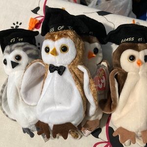 Ty Beanie Babies set of four graduates 1999, 2000 and 2 1998